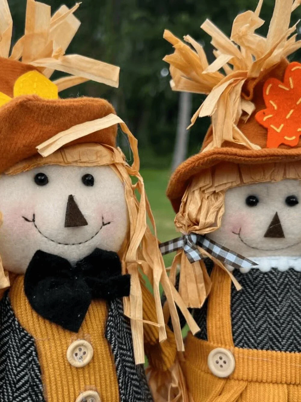 Scarecrow Shelf Sitter Shelf Sitter Home Fall Autumn Table Decoration 2 Pieces